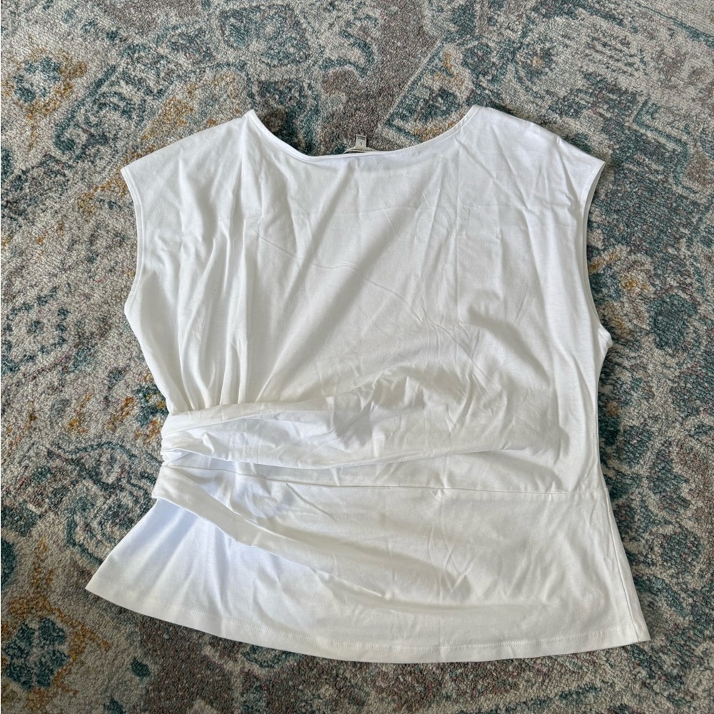 Banana Republic White Cap Sleeve Blouse